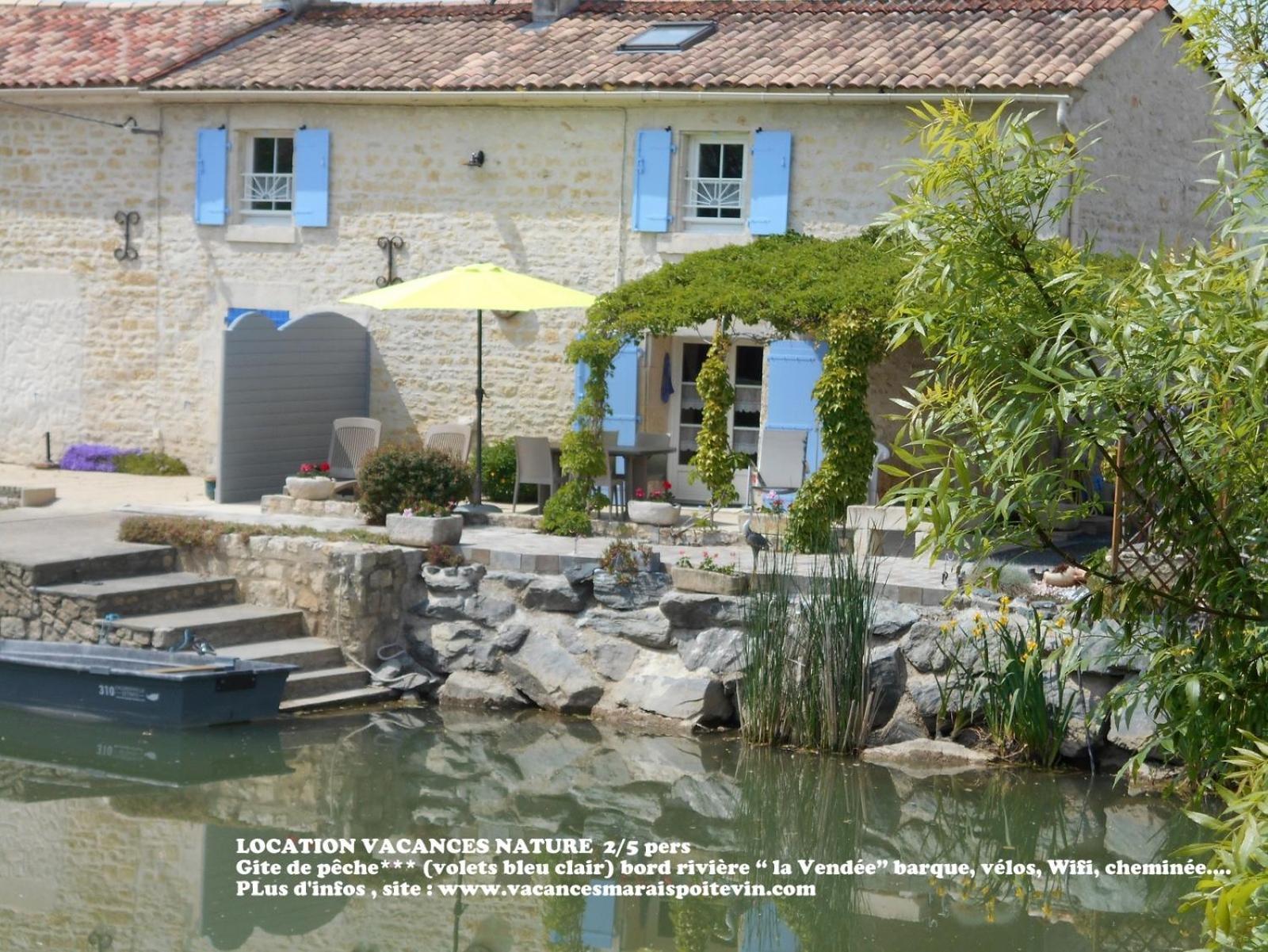 MARAIS POITEVIN pêche ,barque, vélos, wifi, linge, cheminée, cuisine La Taillee Exterior foto
